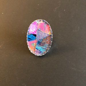 M & S Mosaic Oval Ring